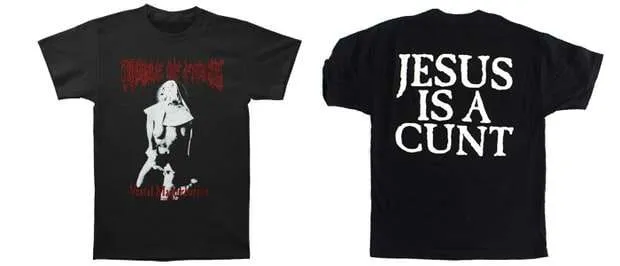 cradle of filth, controversial t-shirts