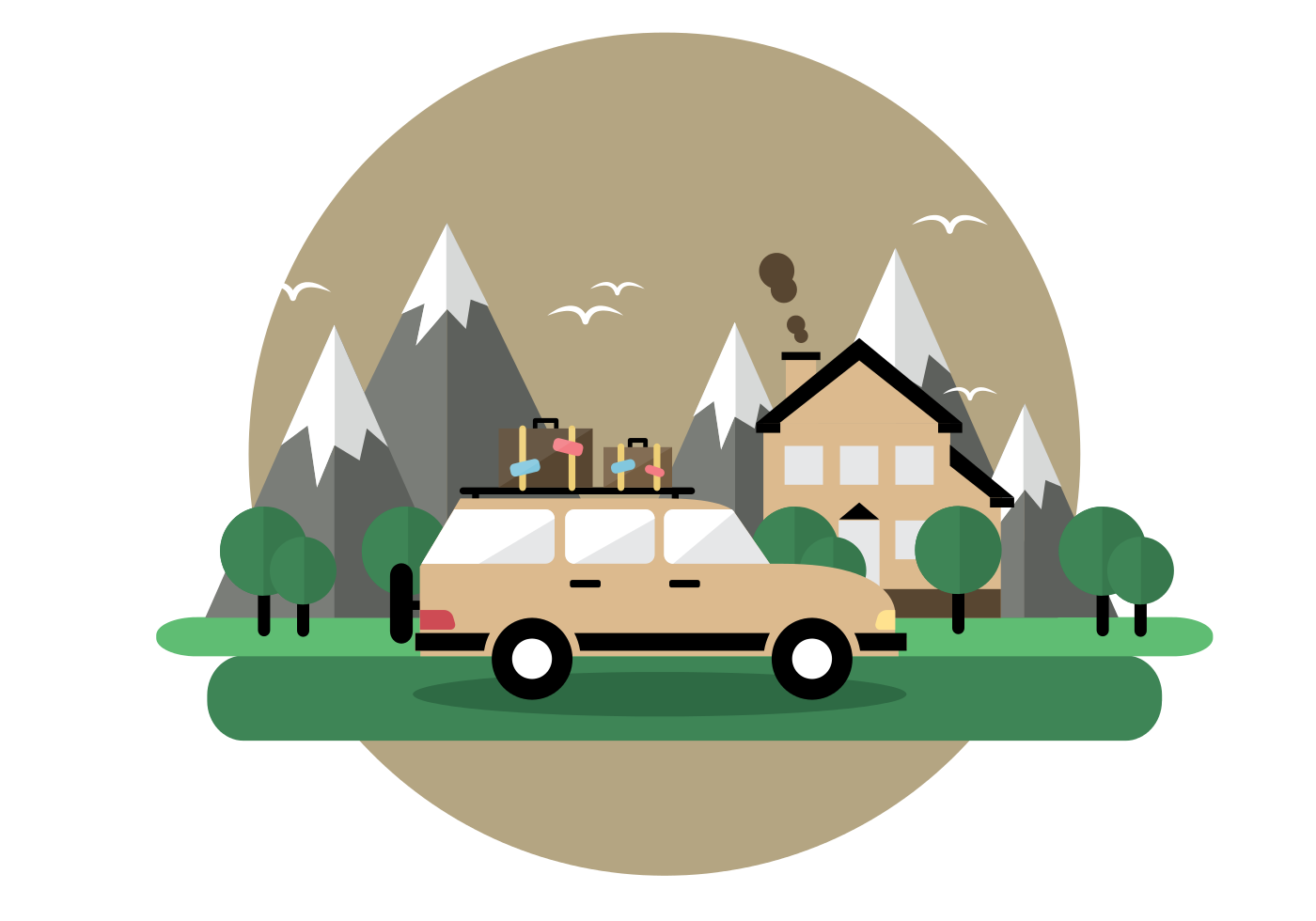 Custom T-shirts - Road Trip Illustration