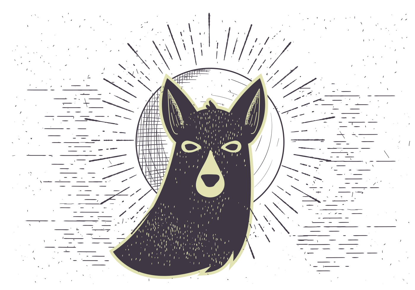 Custom T-shirts - Dog Illustration