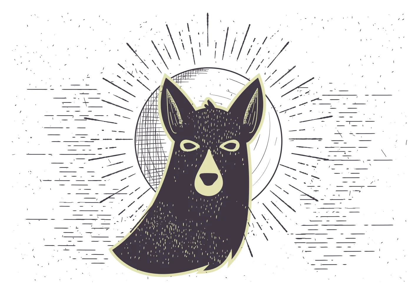 Custom T-shirts - Dog Illustration