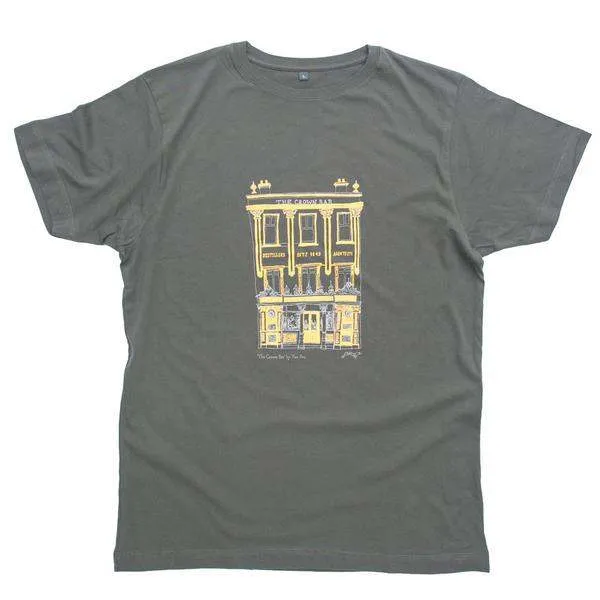 the crown bar, grey t-shirt, belfast