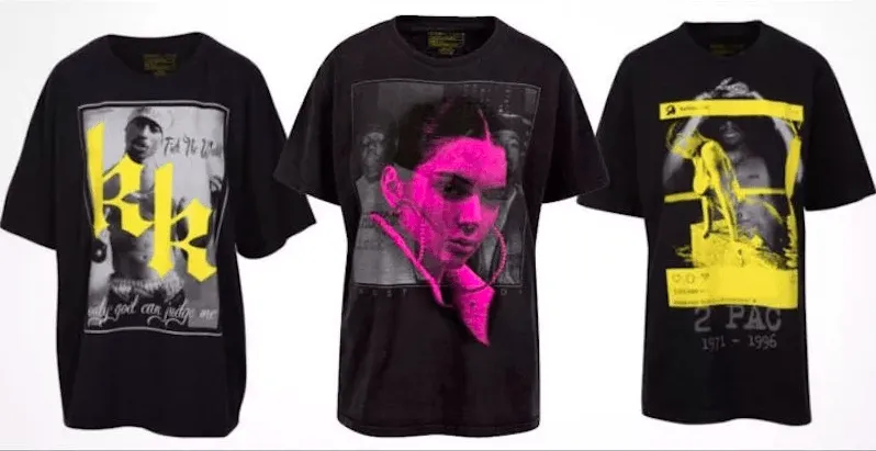 kylie jenner, kendal jenner, tupac, streetwear collaborations, merchandise