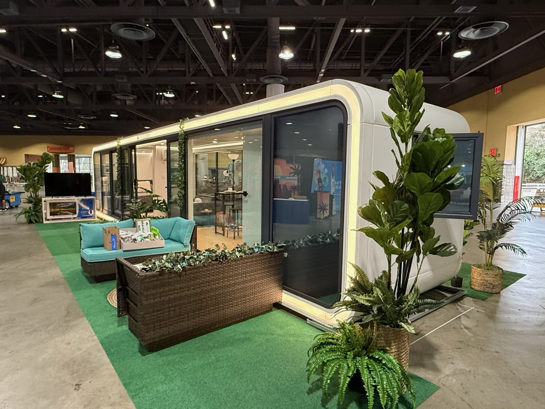 Trade show booth — unit on display