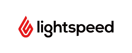 Lightspeed company logo with red stylized flame symbol.