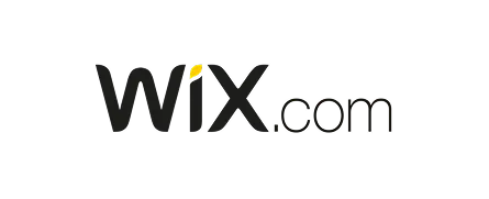 Wix.com logo with stylized yellow dot on the letter X.