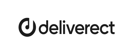Deliverect company logo in black with a stylized lowercase d icon.