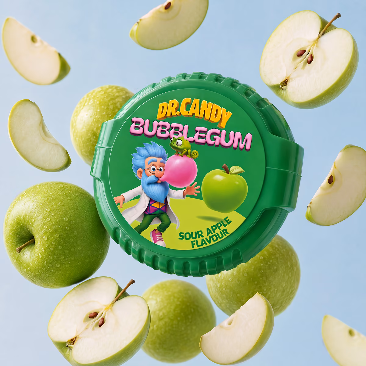 Mockup van bubblegum-snoep