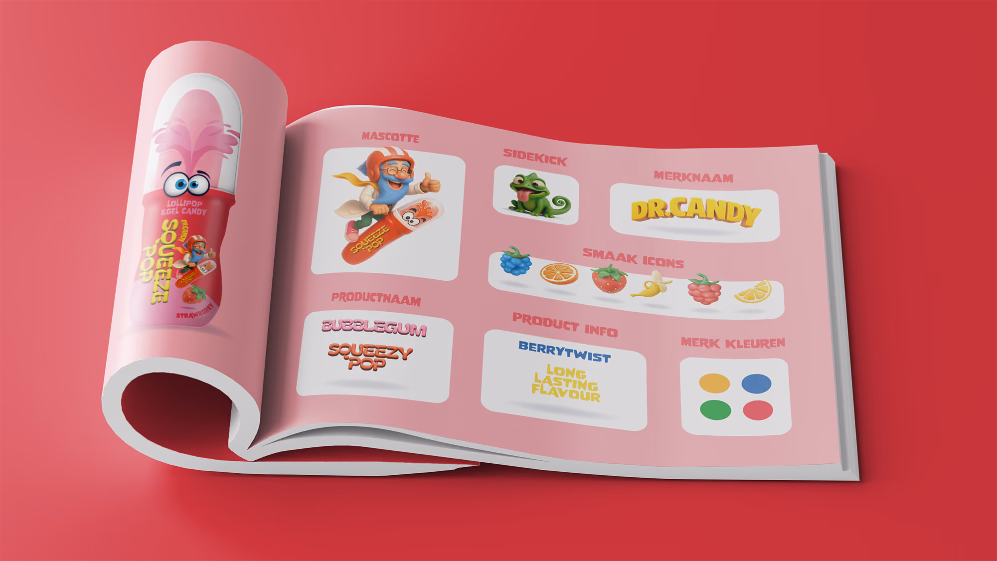Mockup van het Starsweets brandbook