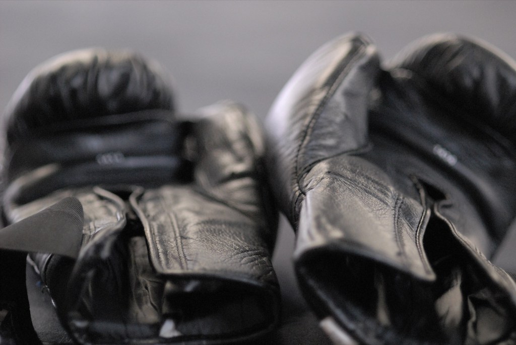 Boxing training session, representative of TCB Fight Factory in Rogers, Arkansas