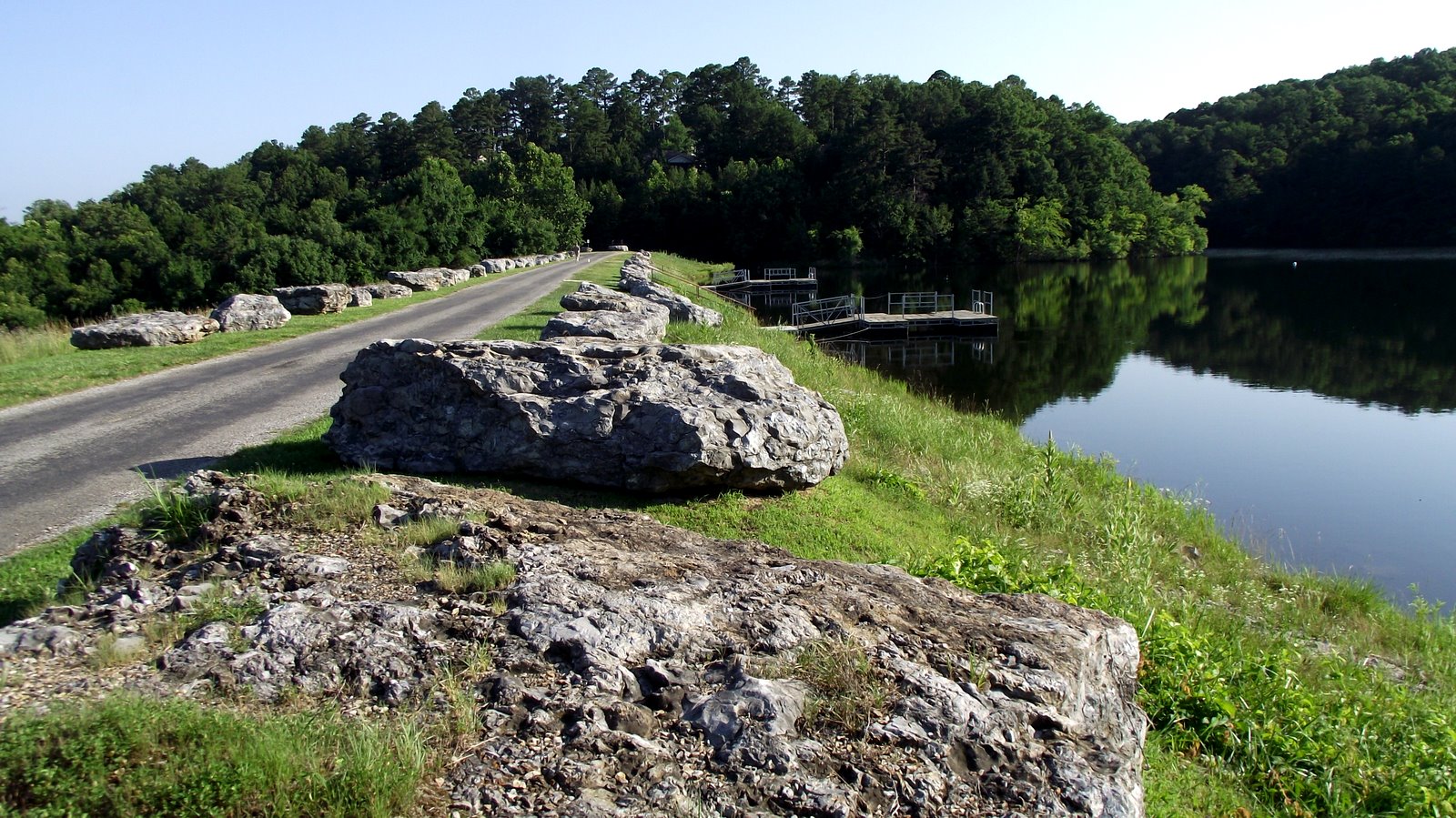 A lake in Bella Vista, Arkansas, near the state's northernmost residential area