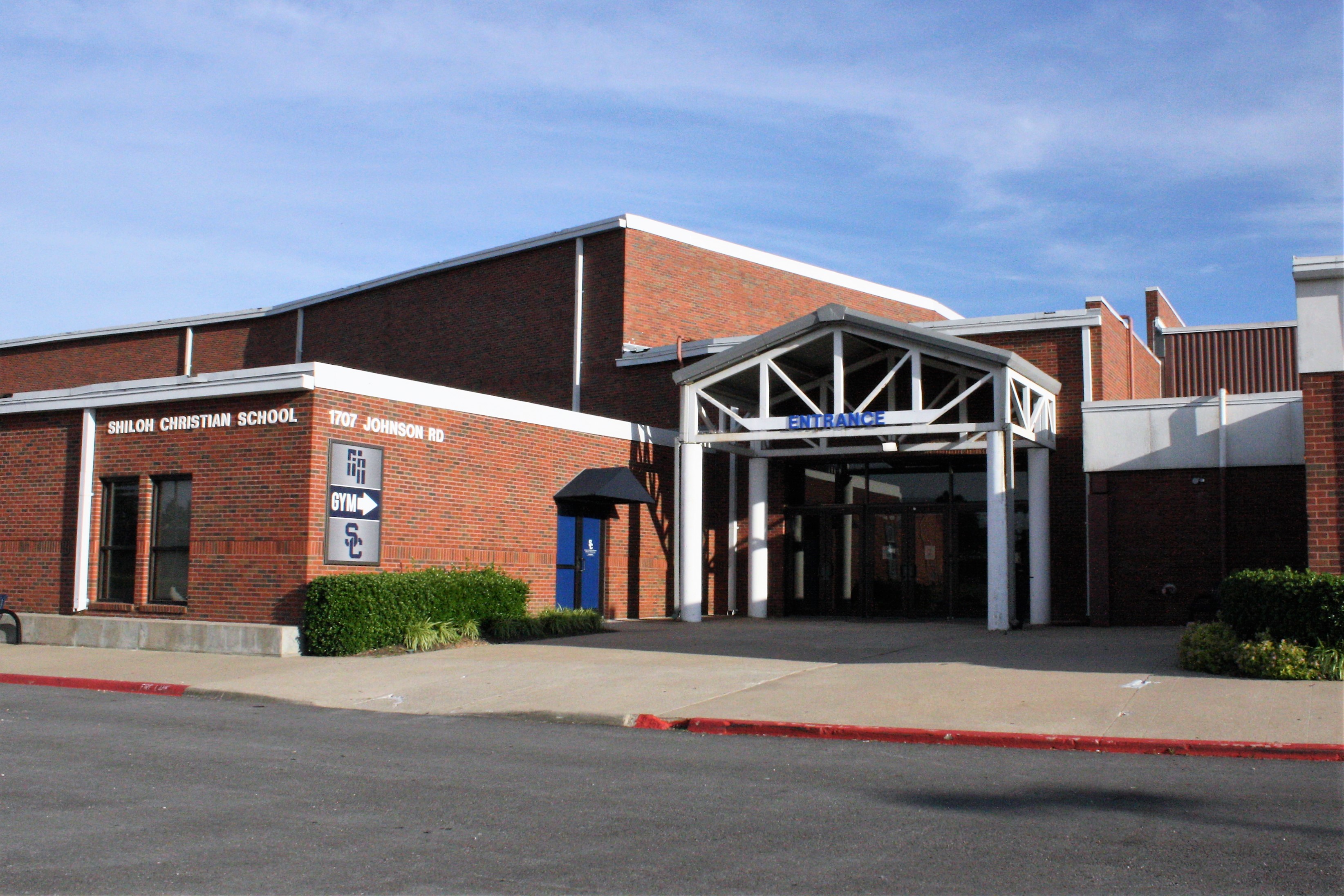 Entrance to Shiloh Christian School in Springdale, Arkansas
