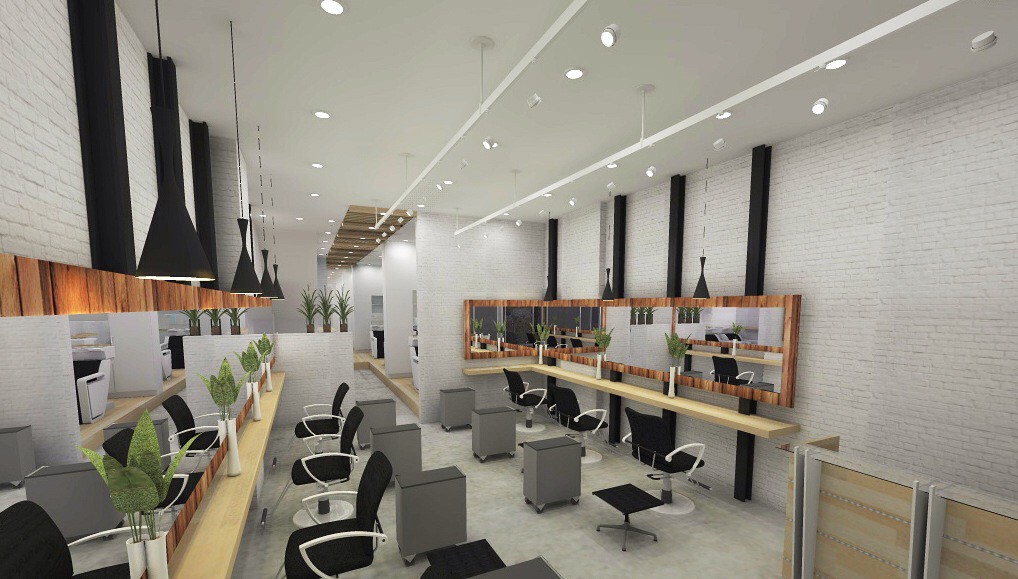 Hair salon interior representative of Shear Expectations Salon in Fayetteville, Arkansas