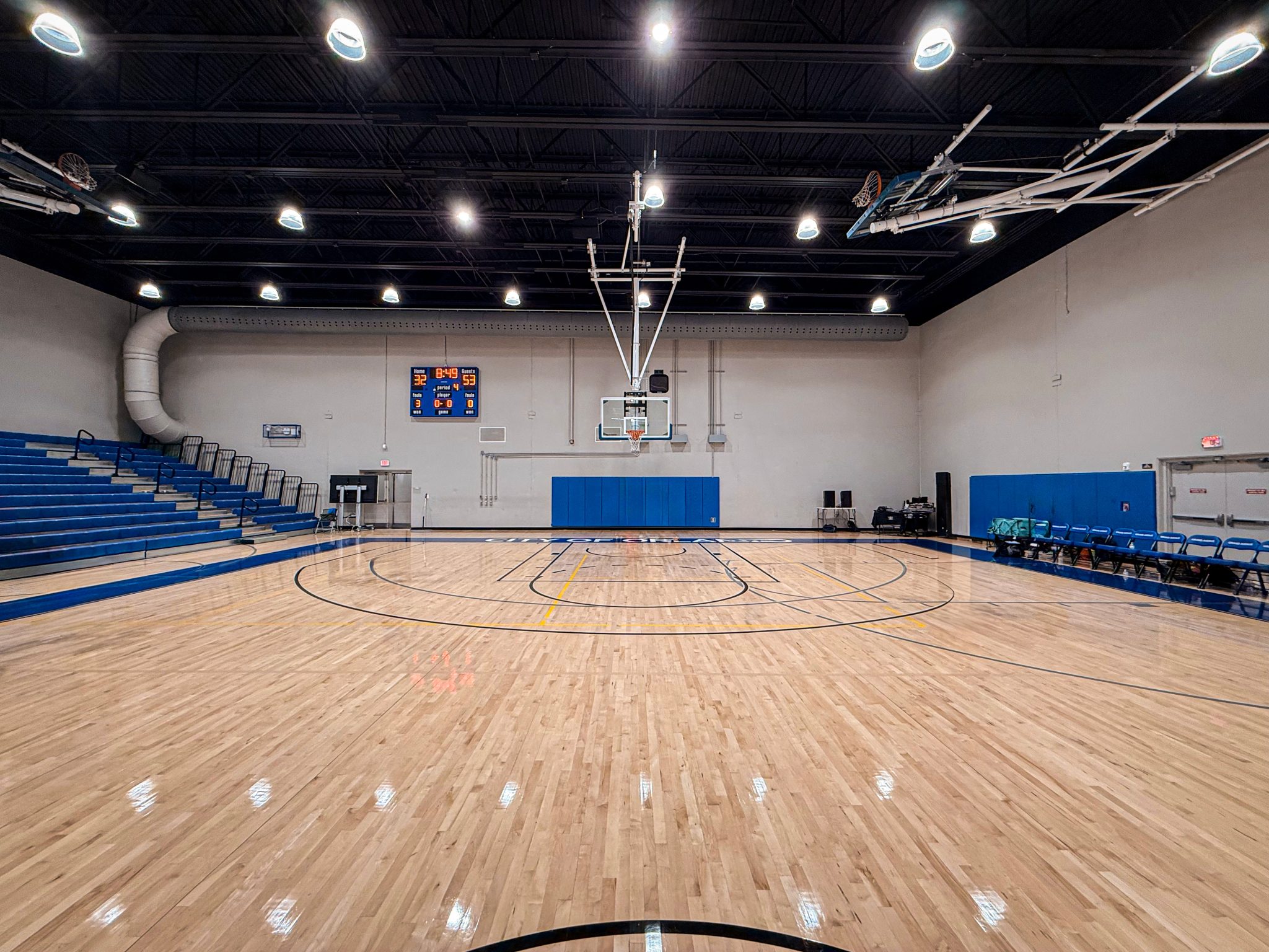 Indoor multi-sport court facility