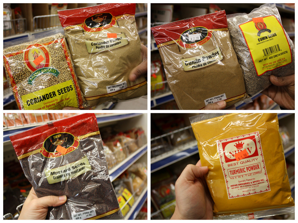 Spices on display, representative of the goods found at India Mart in Bentonville, Arkansas