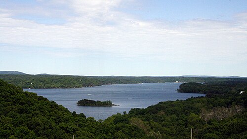 Beaver Lake near Rogers, Arkansas, home to Ventris Trail's End Resort and Restaurant