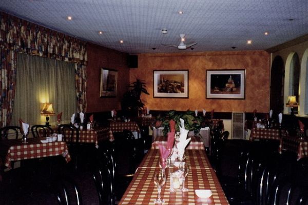 Italian restaurant dining room interior