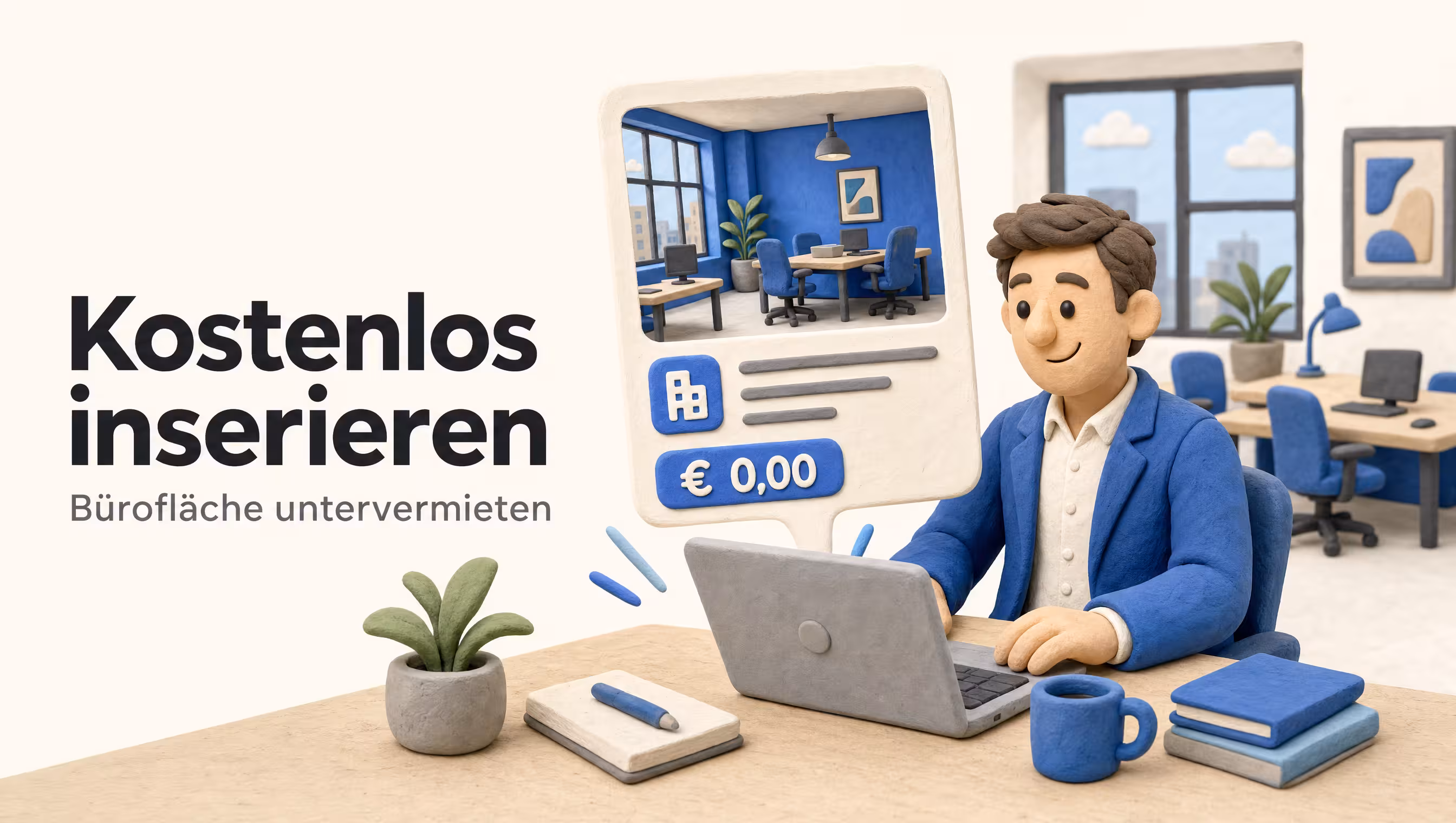 Bürofläche untervermieten und kostenlos inserieren