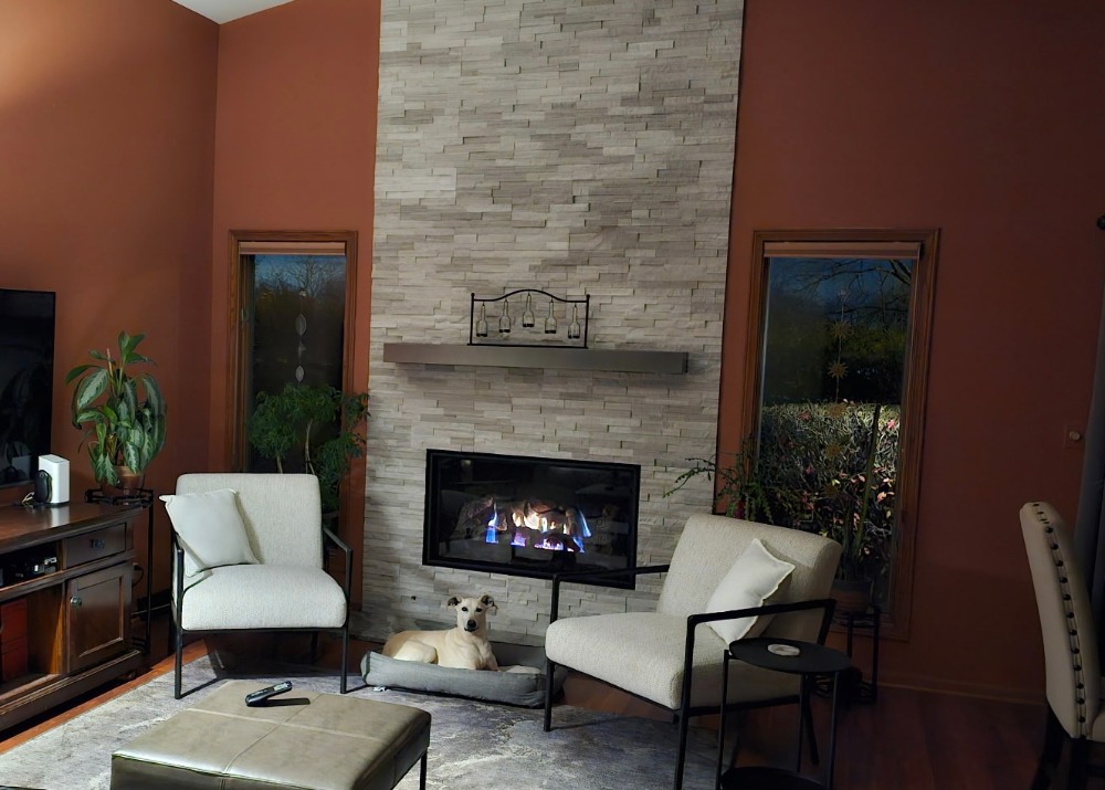 Direct vent fireplace