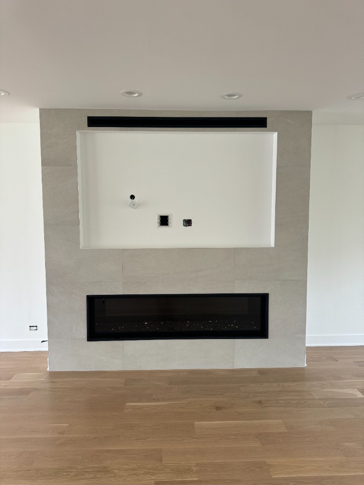 Fireplace after refacing job