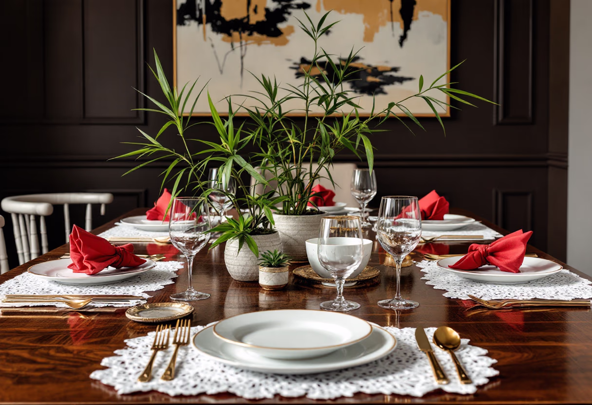 image of dining tables ready for guests, chinese restaurant
