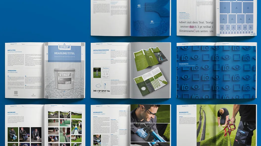 Doppelseiten aus dem STAUF Corporate Design Manual