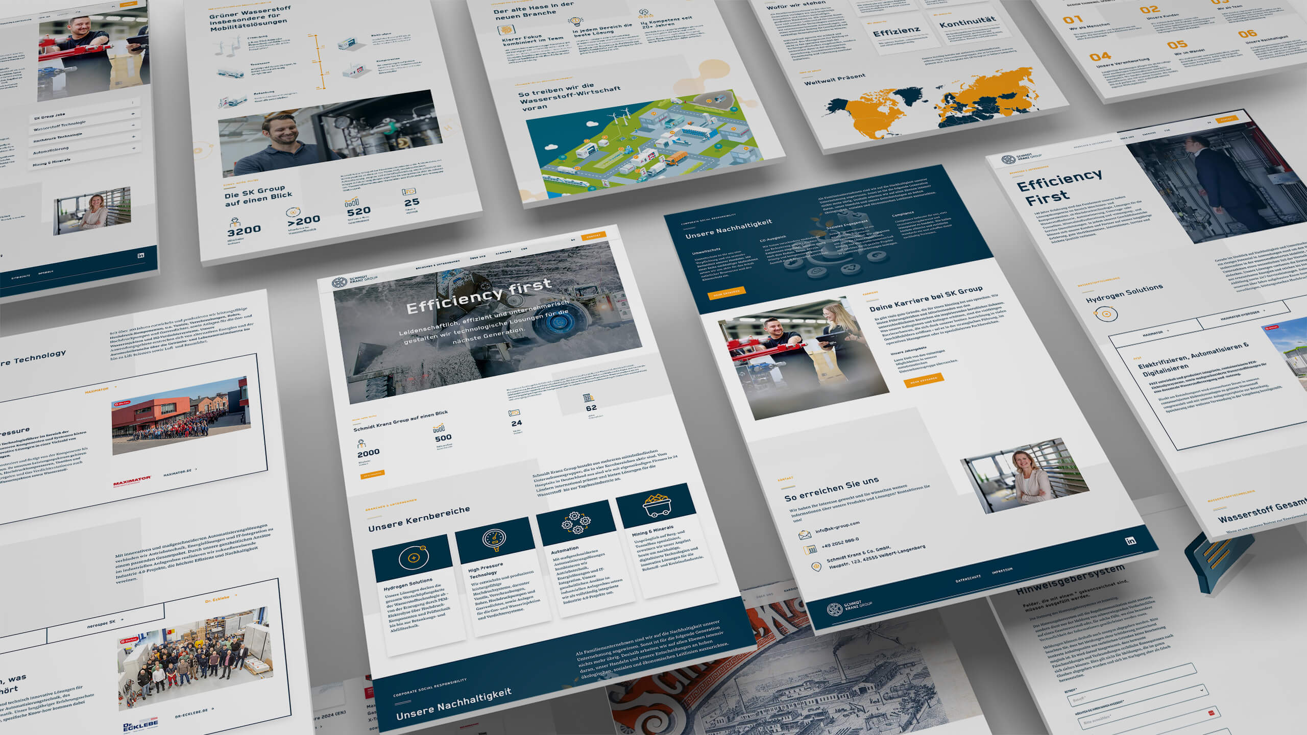 Drei Websites der Schmidt Kranz Group im gemeinsamen Design