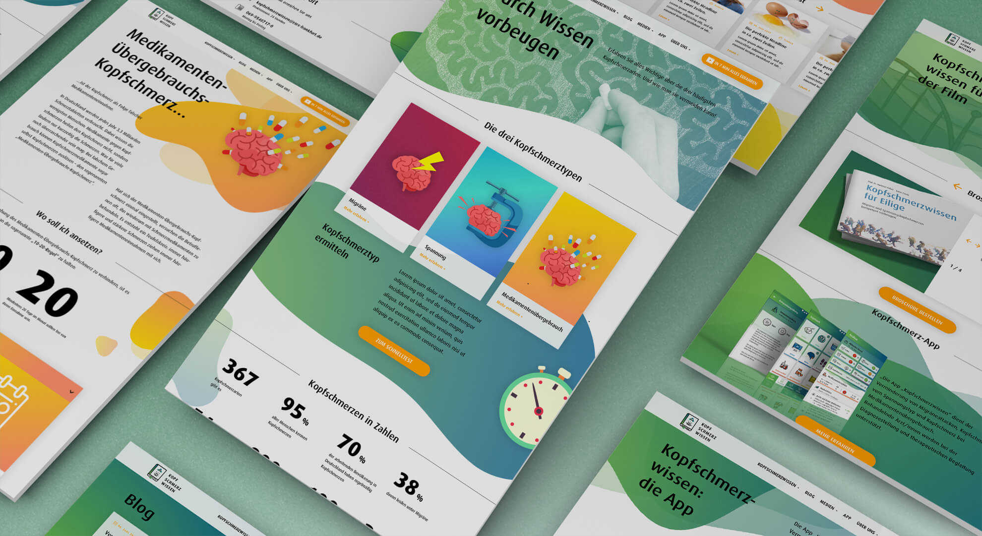 Website der Zies KopfHoch Kopfschmerz-App
