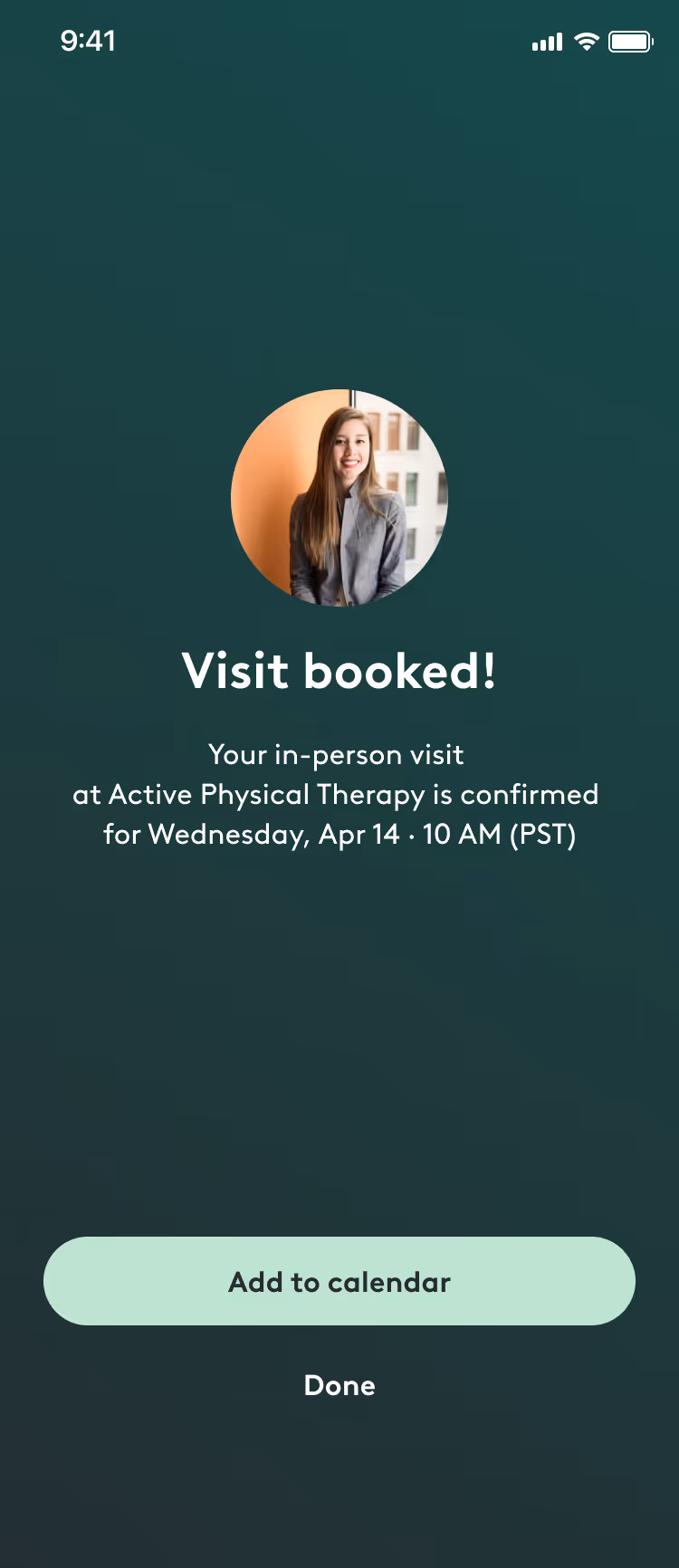 Visit approaching soon confirmation