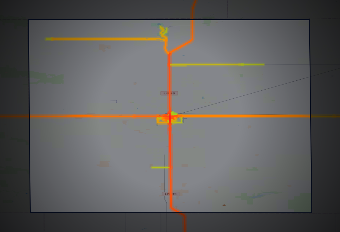 Traffic map of Scott, Kansas