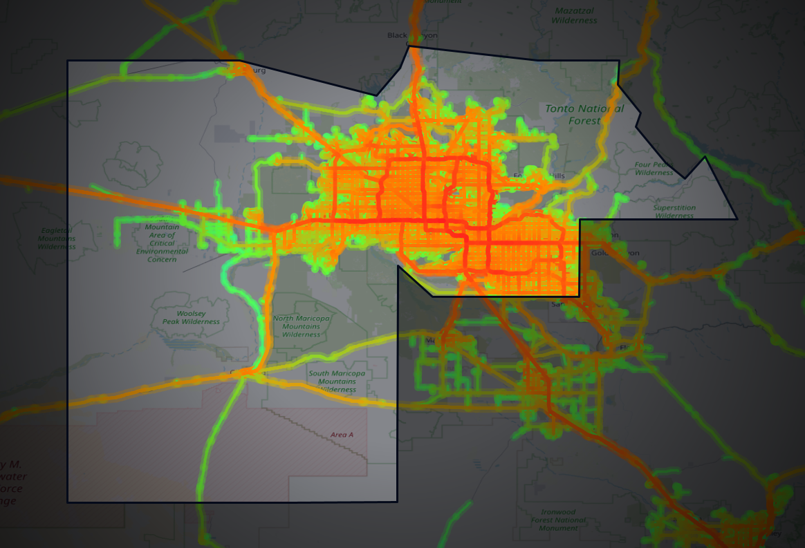Traffic map of Maricopa, Arizona