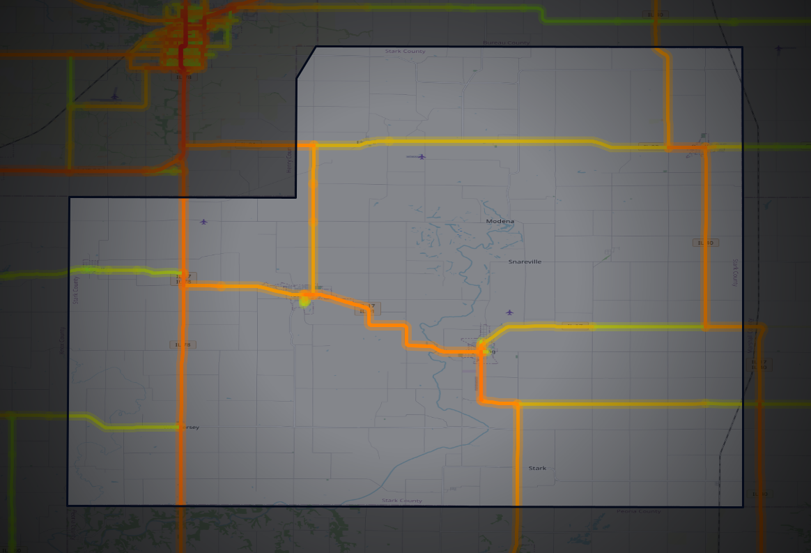 Traffic map of Stark, Illinois