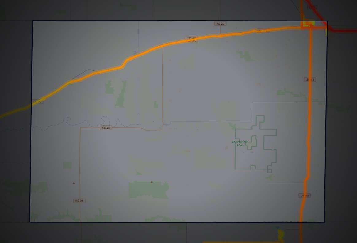 Traffic map of Logan, Kansas