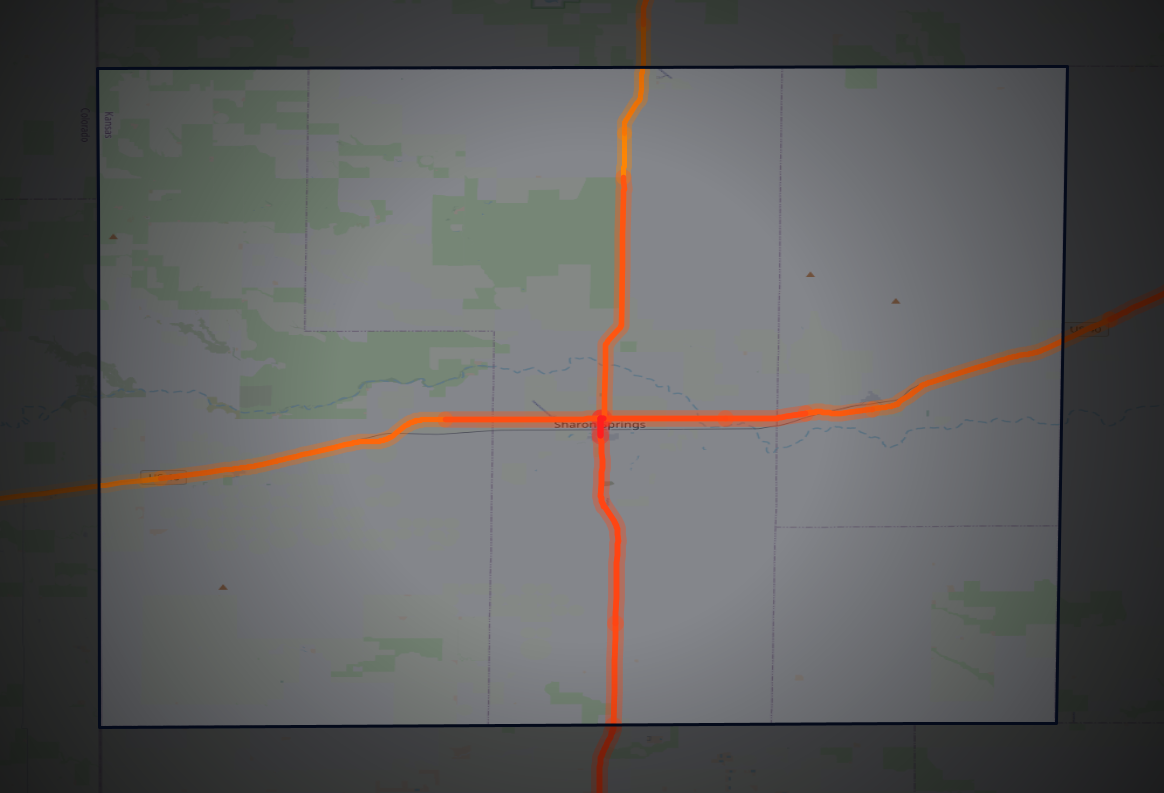 Traffic map of Wallace, Kansas