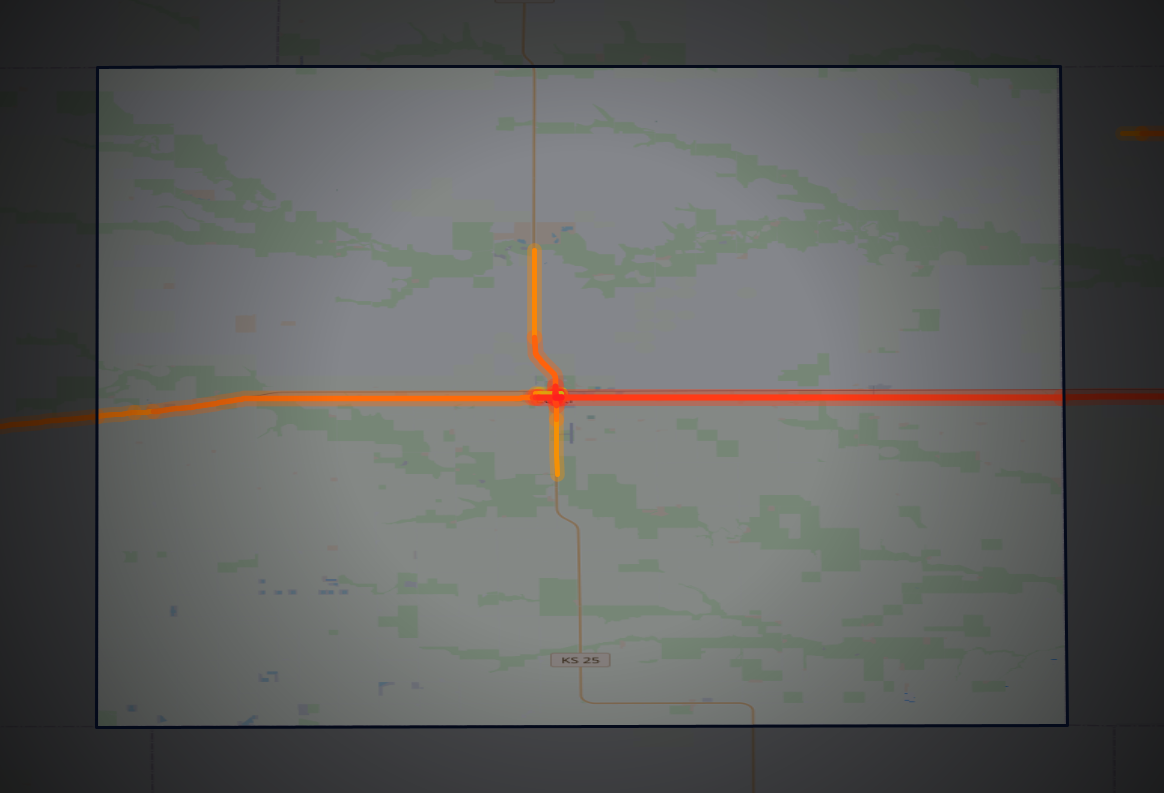 Traffic map of Wichita, Kansas