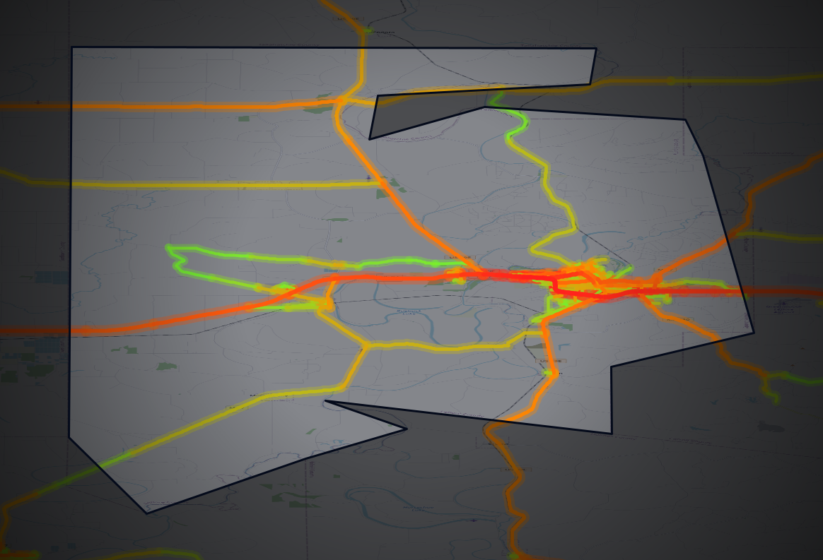 Traffic map of Leflore, Mississippi