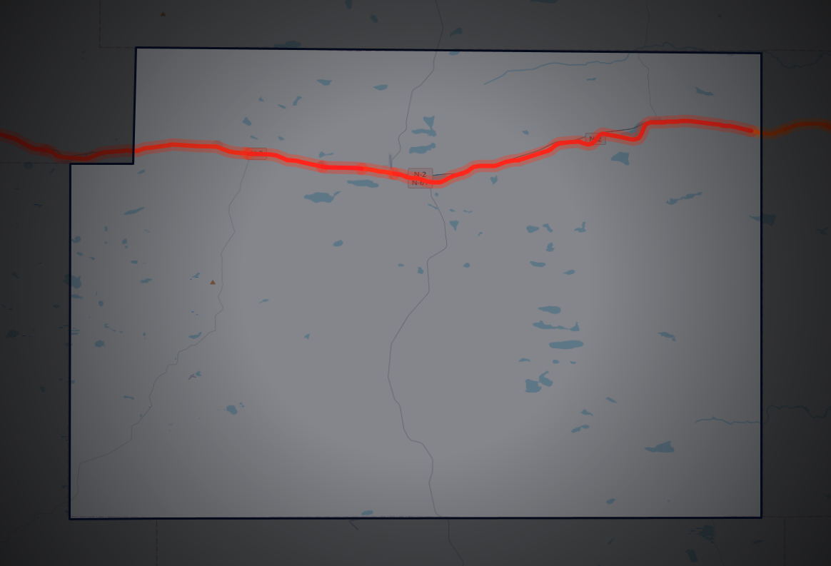 Traffic map of Grant, Nebraska