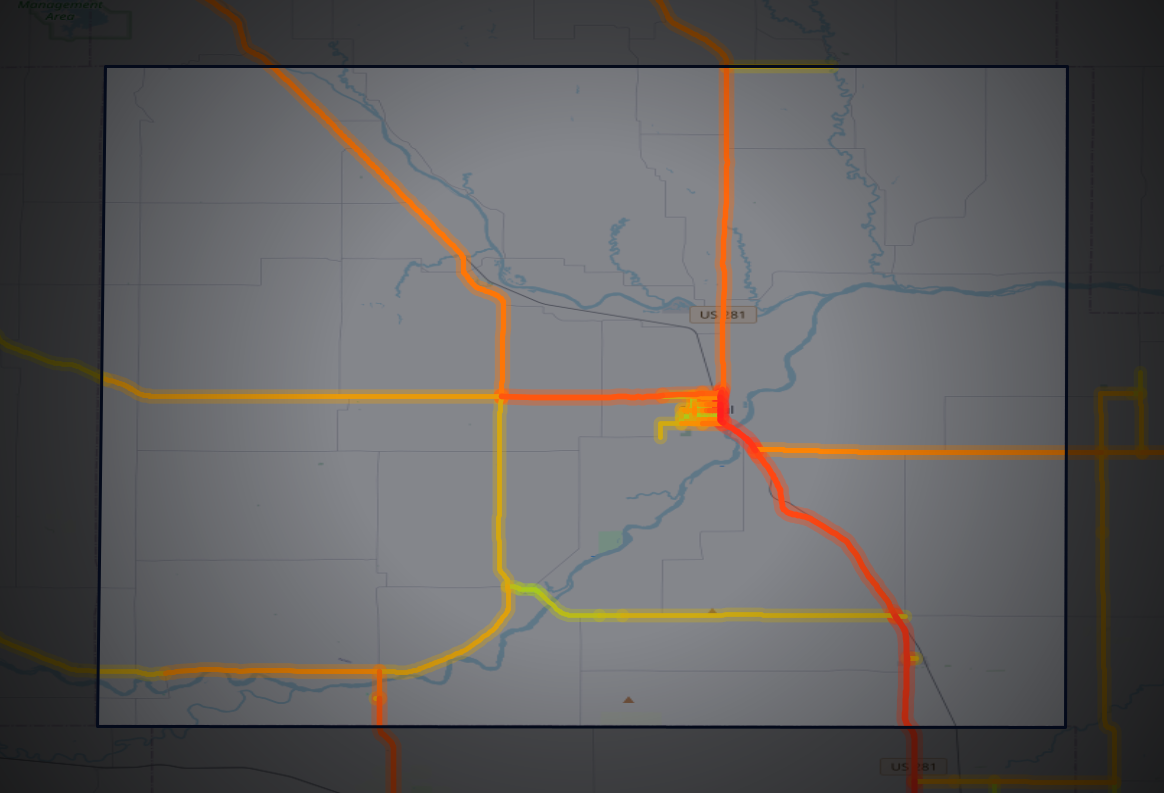 Traffic map of Howard, Nebraska