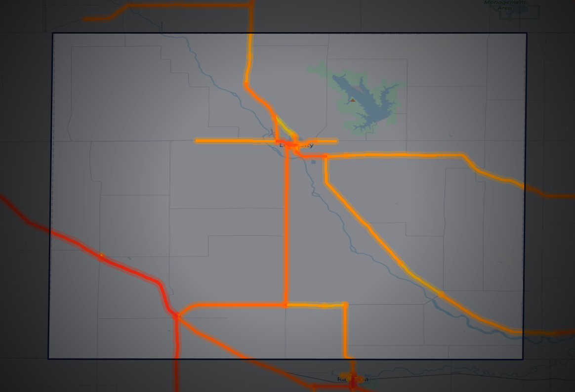 Traffic map of Sherman, Nebraska