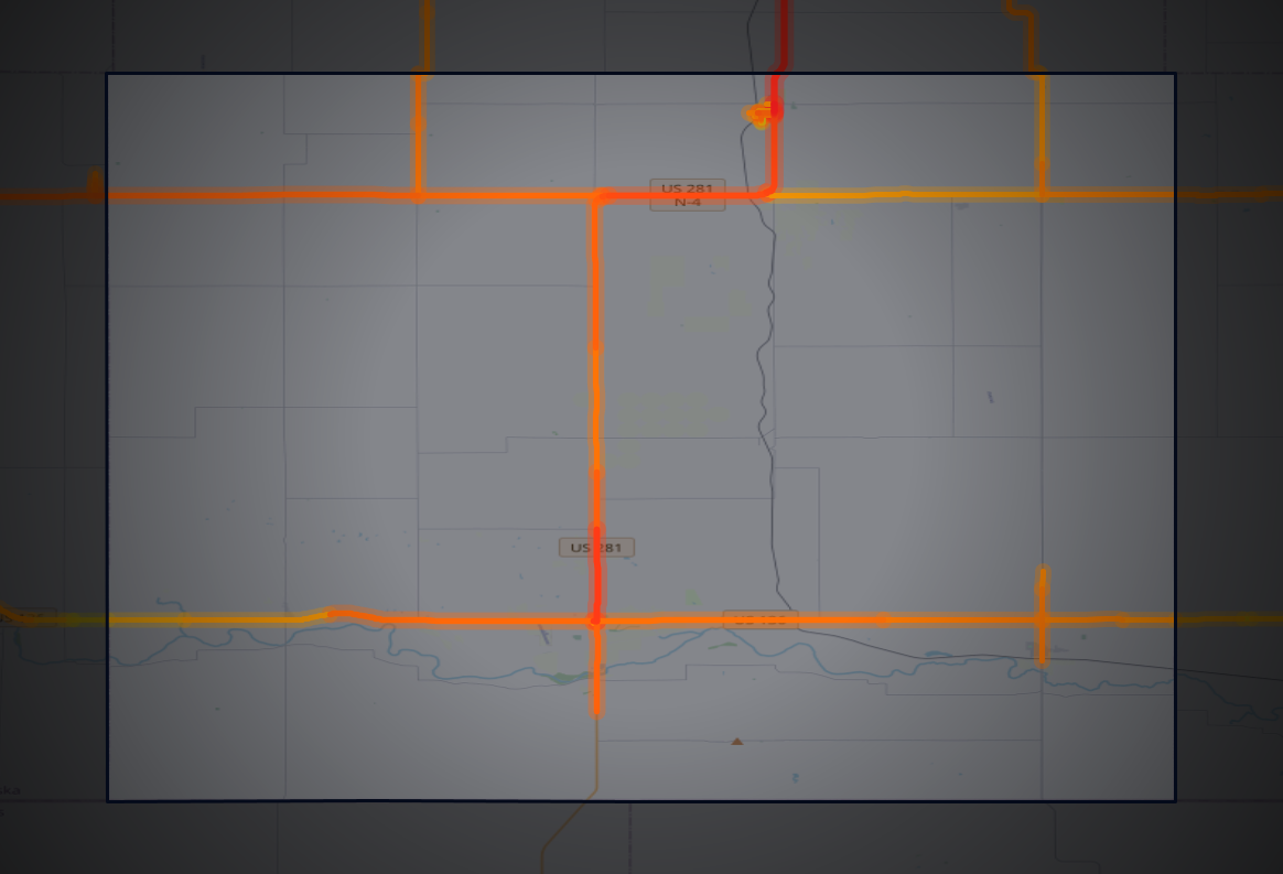 Traffic map of Webster, Nebraska
