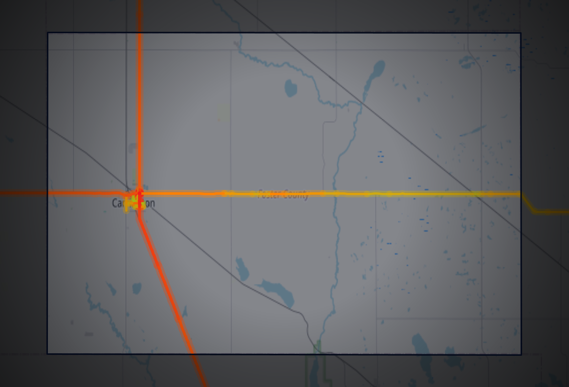 Traffic map of Foster, North Dakota