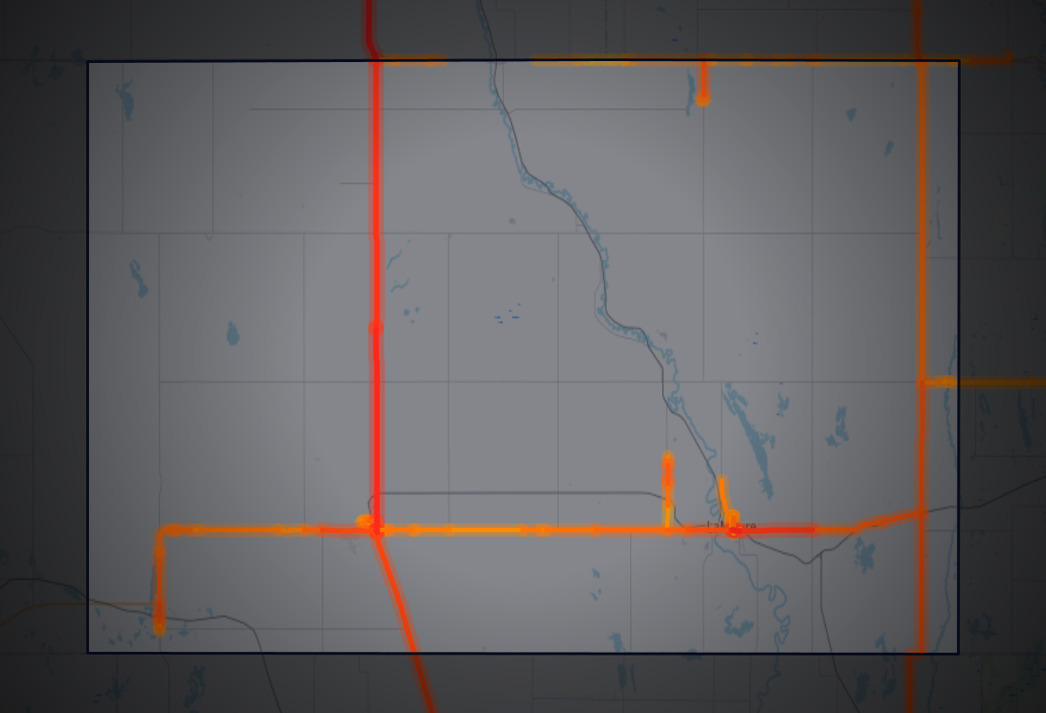Traffic map of LaMoure, North Dakota
