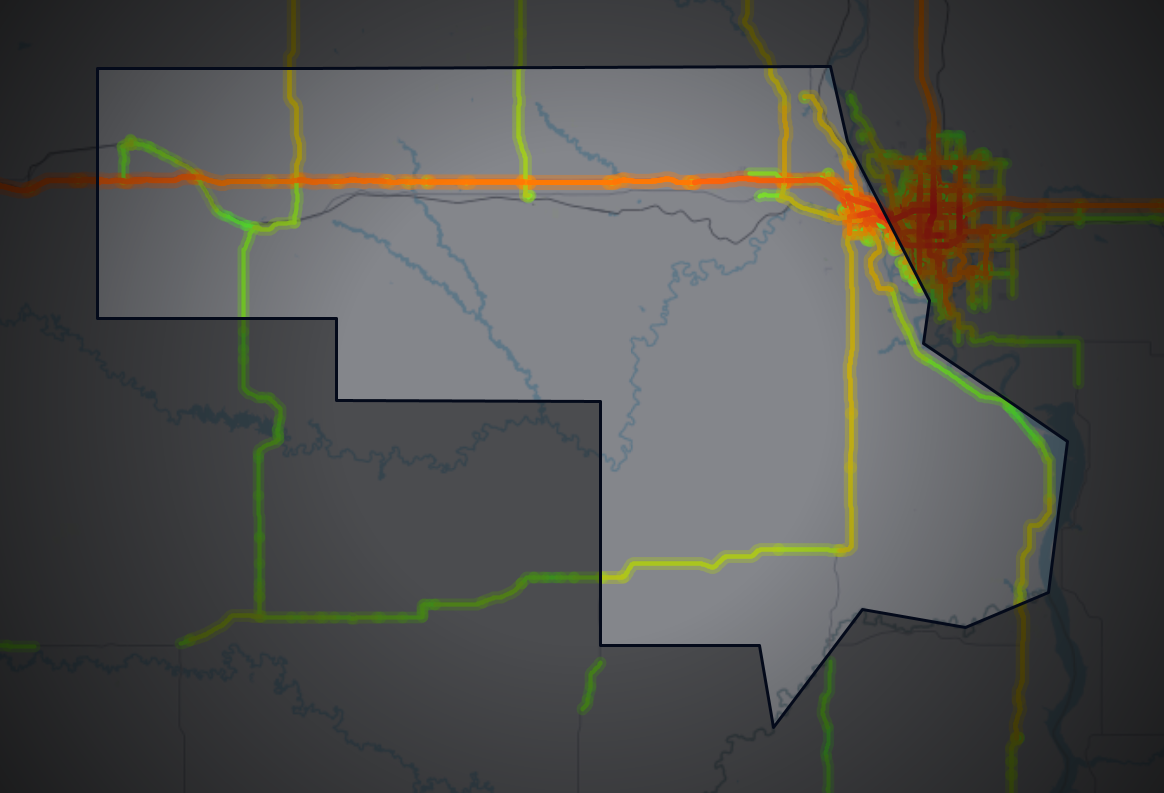 Traffic map of Morton, North Dakota