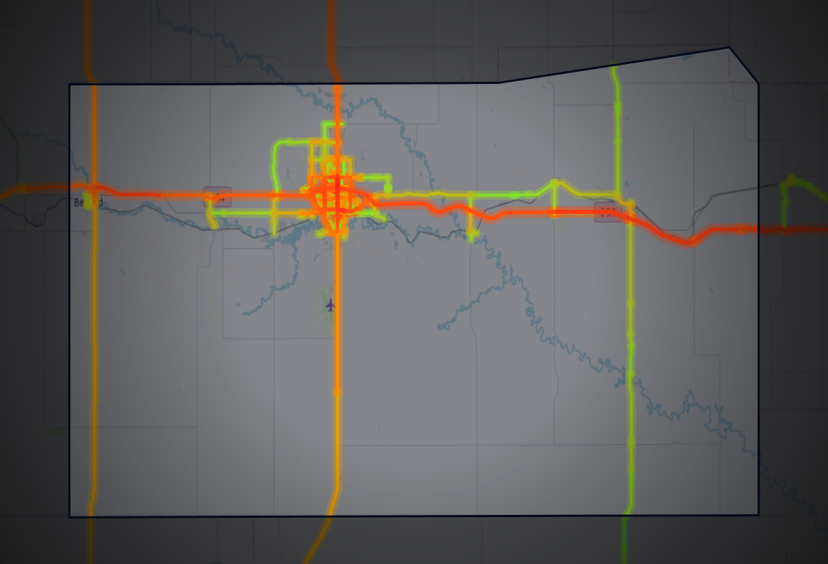 Traffic map of Stark, North Dakota