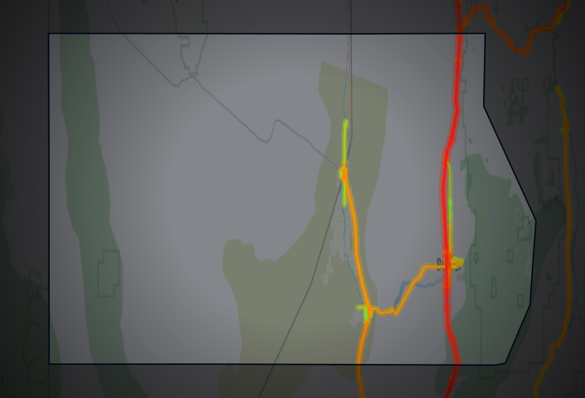Traffic map of Beaver, Utah