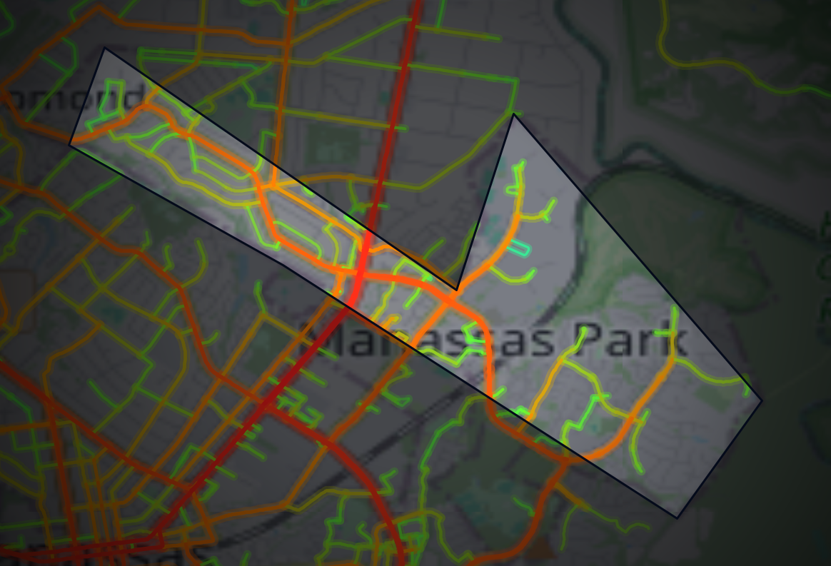 Traffic map of Manassas Park, Virginia