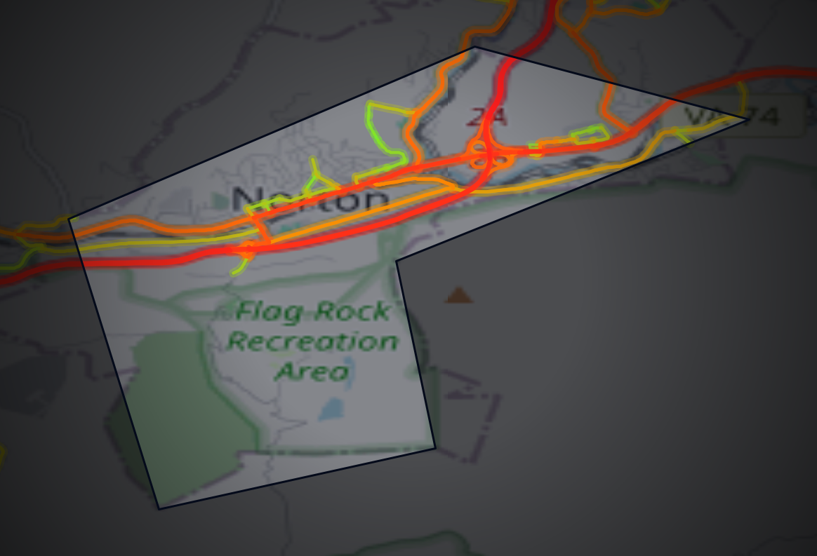 Traffic map of Norton, Virginia