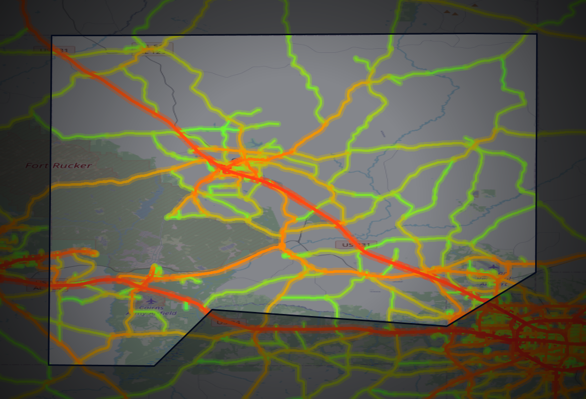 Traffic map of Dale, Alabama