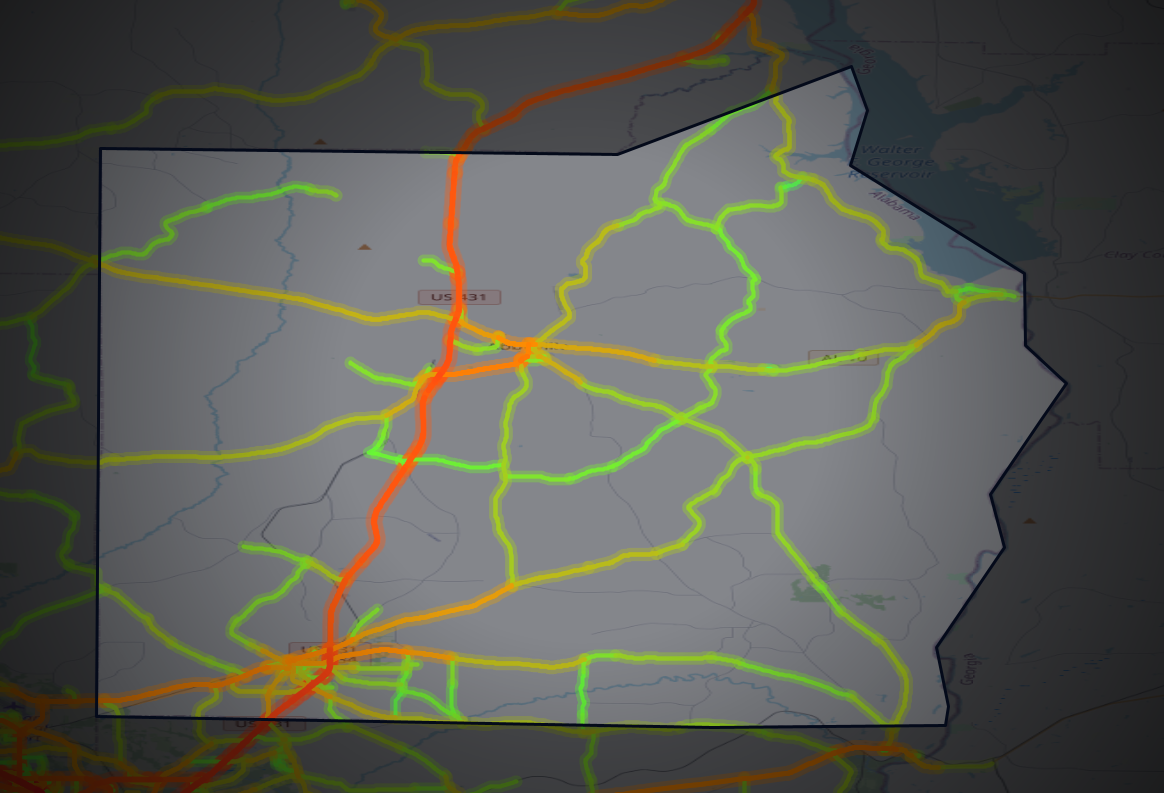 Traffic map of Henry, Alabama