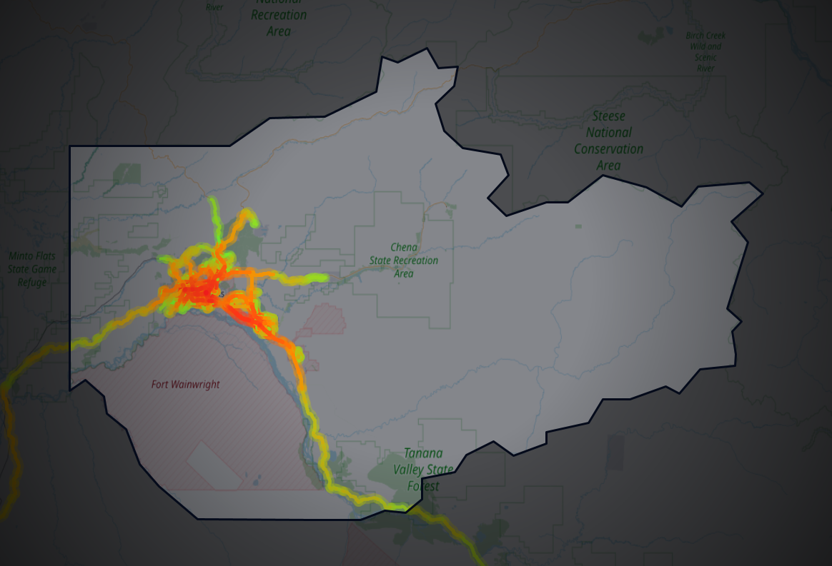 Traffic map of Fairbanks North Star, Alaska