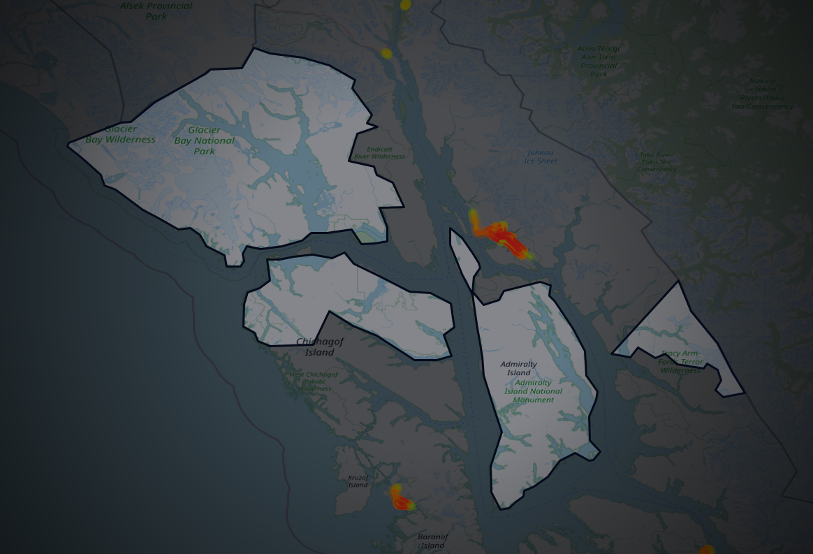Traffic map of Hoonah-Angoon, Alaska